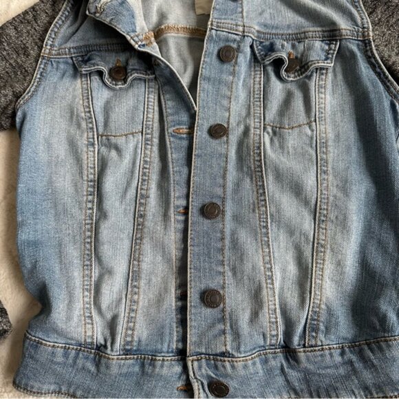 Mossimo Supply Co | Long Sleeve Hooded Denim Jacket | Size Extra Small - Picture 3 of 9